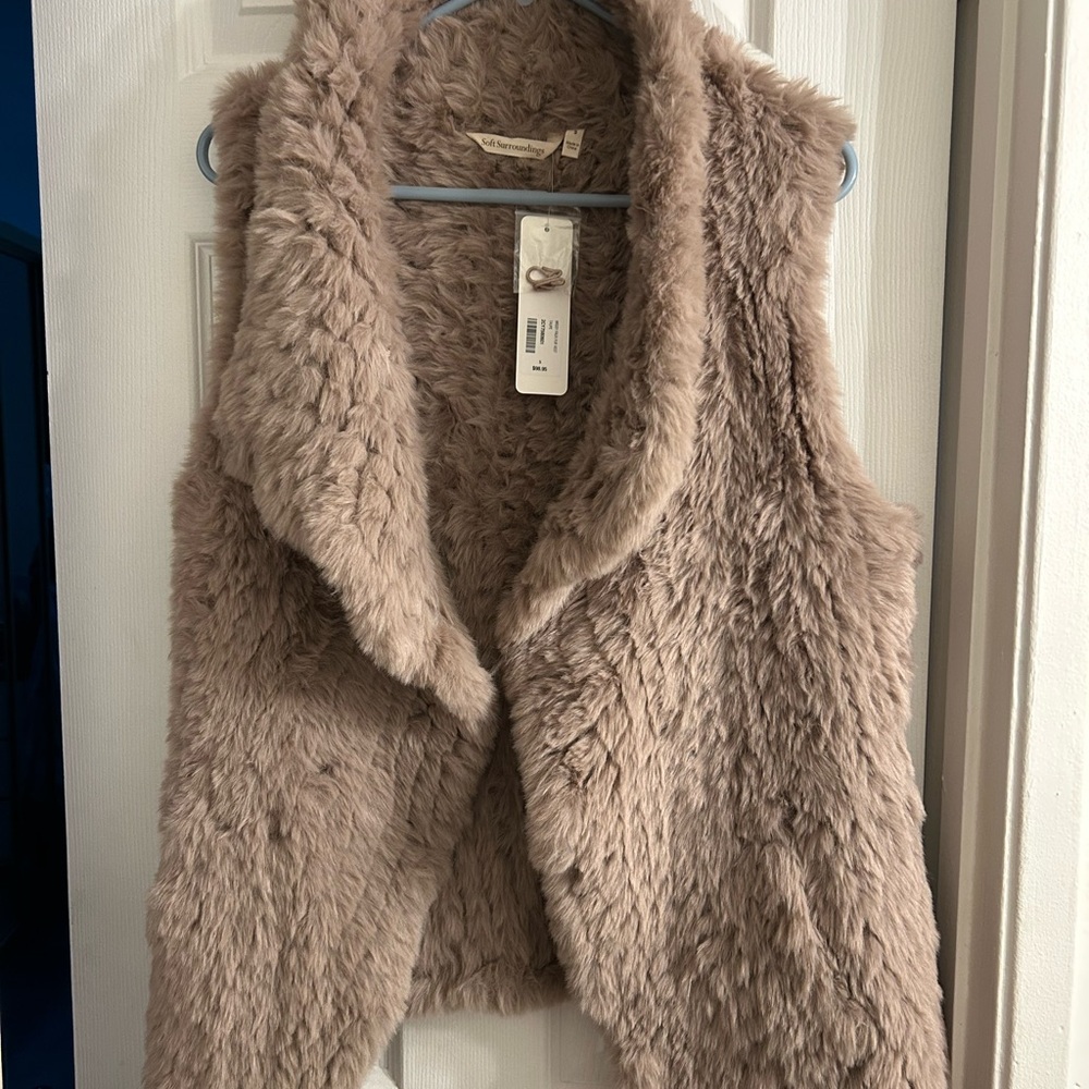 Cozy Tan Teddy Vest